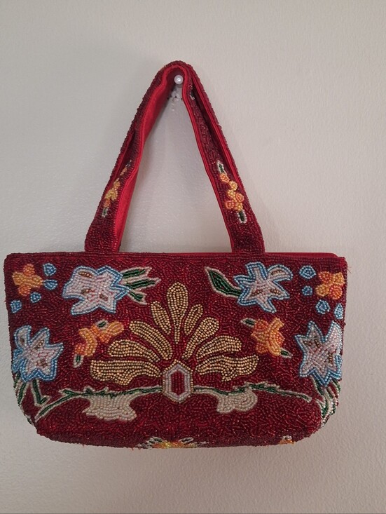 Swee Lo Handbags - Vintage Y2k Swee Lo Beaded Evening Bag Jewel Tones Red